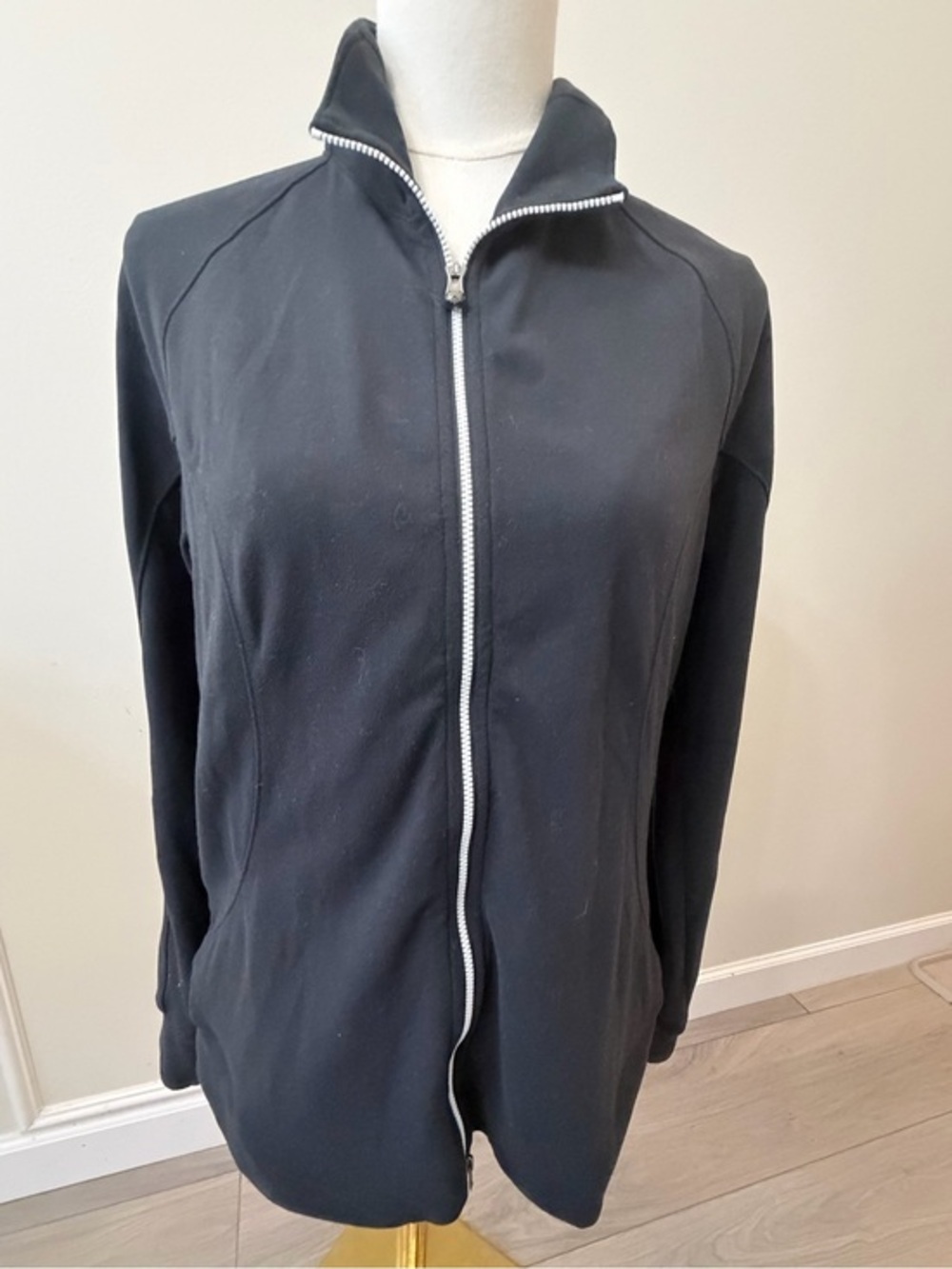 Puma Black Bomber Jacket with Silver Contrast Zipper